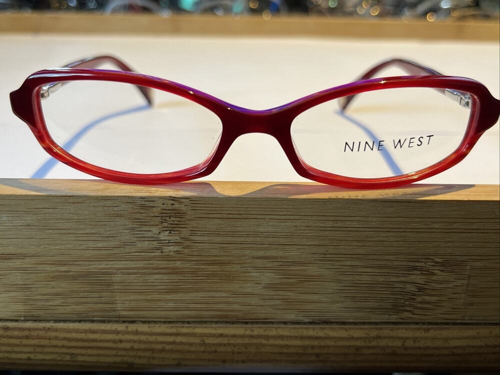 Nine West 375 EY7 Eyeglasses Women's Red Tort Plastic Full Rim 49-15-130 Frames